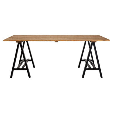 Hampstead Pine Wood & Iron Dining Table