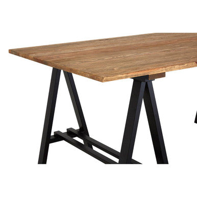 Hampstead Pine Wood & Iron Dining Table