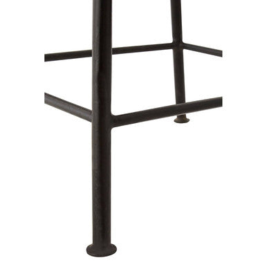 Boho Cowhide White Bohemian Bar Stool