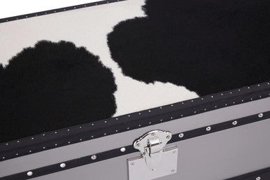 Kensington Townhouse Black & White Genuine Cowhide 3 Drawer Cabinet