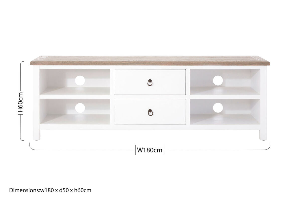 Hampstead Birchwood Oak Contemporary Media Unit