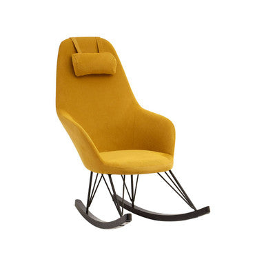 Kolding Yellow Rocking Chair Oak Scandinavian