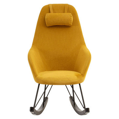 Kolding Yellow Rocking Chair Oak Scandinavian