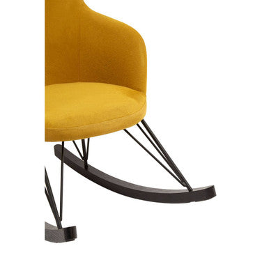 Kolding Yellow Rocking Chair Oak Scandinavian