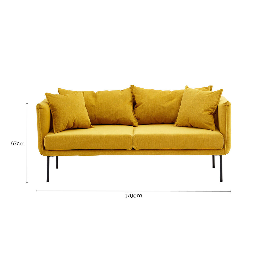 2 Seat Yellow Sofa, Kolding