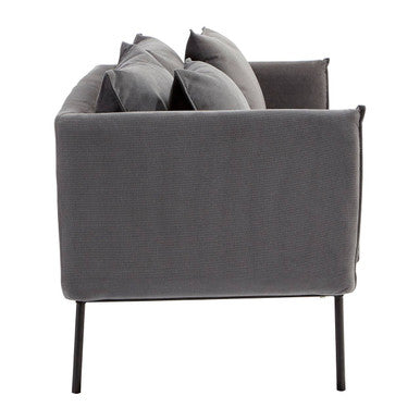 2 Seat Grey Sofa, Kolding