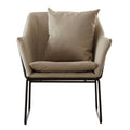Stockholm Stone Fabric Black Scandinavian Armchair