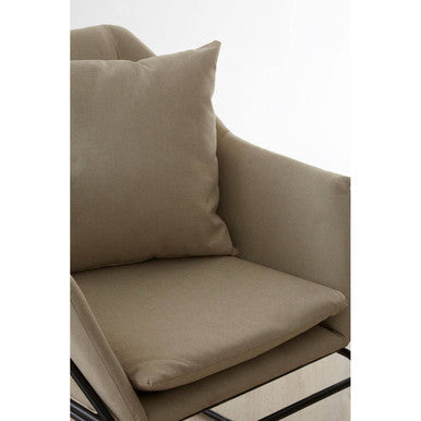 Stockholm Stone Fabric Black Scandinavian Armchair