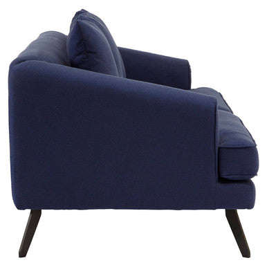 3 Seat Navy Fabric Sofa, Mylo