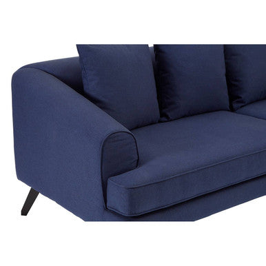 3 Seat Navy Fabric Sofa, Mylo