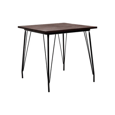 Black Metal Legs & Elm Wood Top Dining Table, District