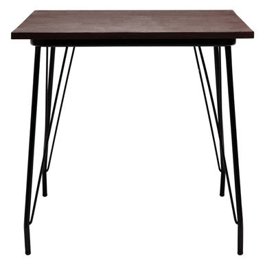 Black Metal Legs & Elm Wood Top Dining Table, District