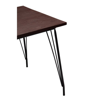 Black Metal Legs & Elm Wood Top Dining Table, District