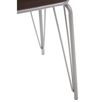 District Grey Metal & Elm Small Wood Stool