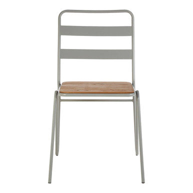District Grey Metal & Elm Wood Chair