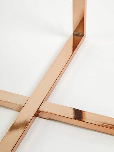Square Black Marble End Table With Champagne Gold Metal Legs, Allure