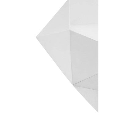 Silver Diamond Cut Stainless Steel Coffee Table With Hexagonal Tabletop, Allure