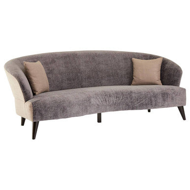 3 Seat Grey Velvet Sofa, Reine