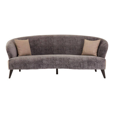 3 Seat Grey Velvet Sofa, Reine