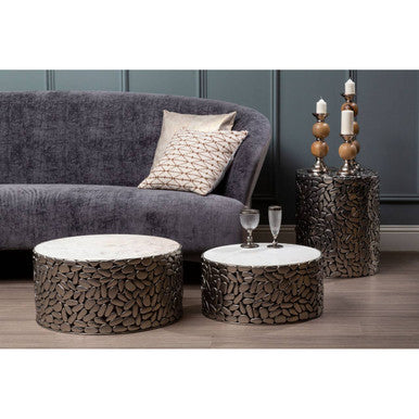 3 Seat Grey Velvet Sofa, Reine