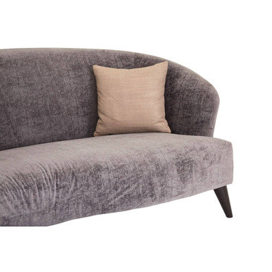 3 Seat Grey Velvet Sofa, Reine