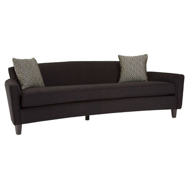 3 Seat Black Dimity Fabric Sofa, Rania