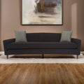 3 Seat Black Dimity Fabric Sofa, Rania