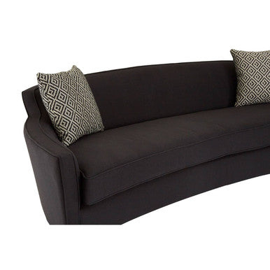 3 Seat Black Dimity Fabric Sofa, Rania