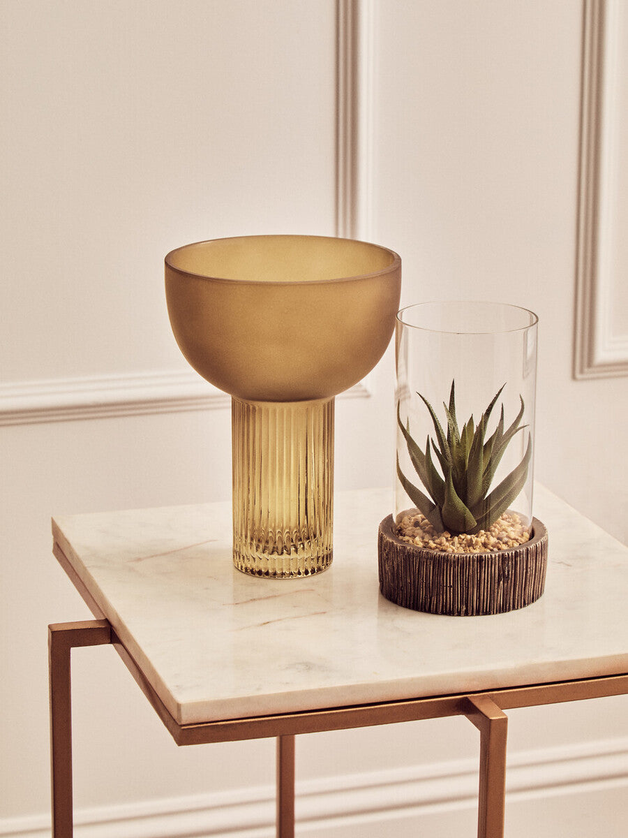 White Marble Top Side Table With Gold Iron Legs, Shalimar