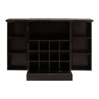 Malta Bar Unit Mango Wood Black