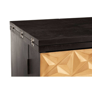 Malta Bar Unit Mango Wood Black