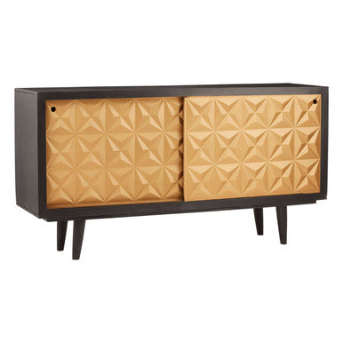Malta Mango Wood Gold Contemporary Sideboard