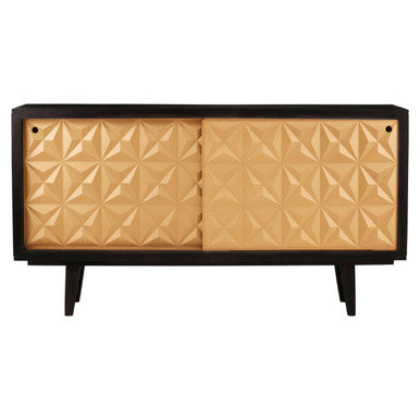 Malta Mango Wood Gold Contemporary Sideboard