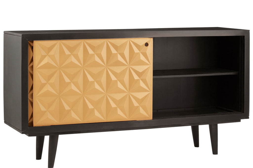 Malta Mango Wood Gold Contemporary Sideboard