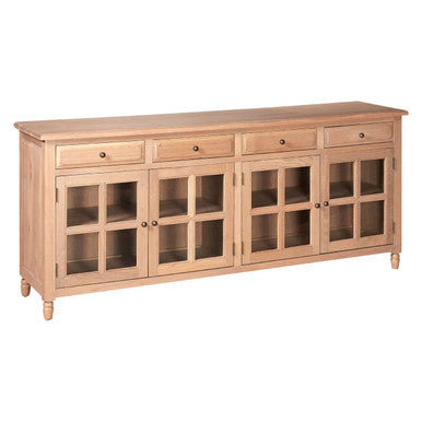 Lyon Oak Wood Sideboard In Washed Grey