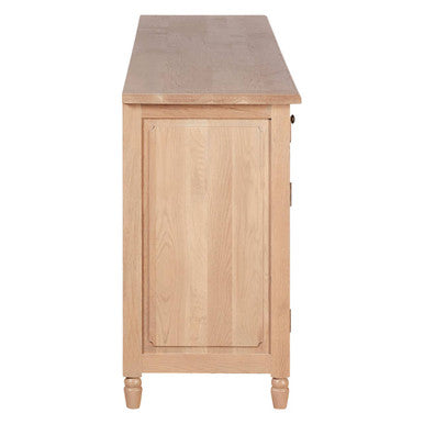 Lyon Oak Wood Sideboard In Washed Grey