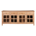 Lyon Oak Wood Sideboard In Washed Grey