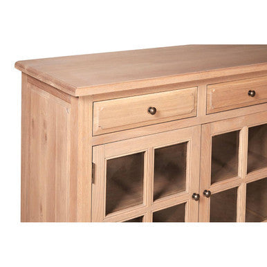 Lyon Oak Wood Sideboard In Washed Grey