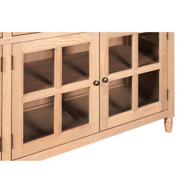 Lyon Oak Wood Sideboard In Washed Grey