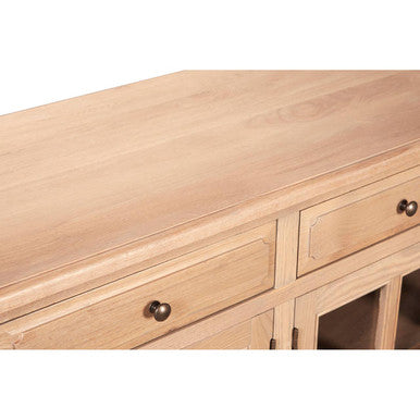 Lyon Oak Wood Sideboard In Washed Grey