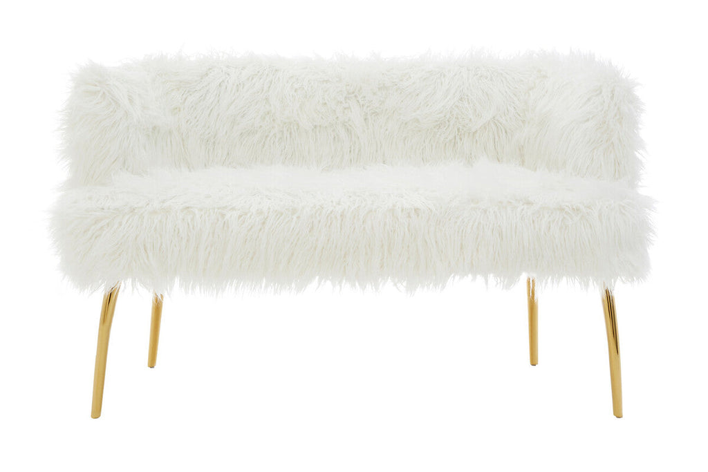 Fur Sofa With Gold Legs, Clarence