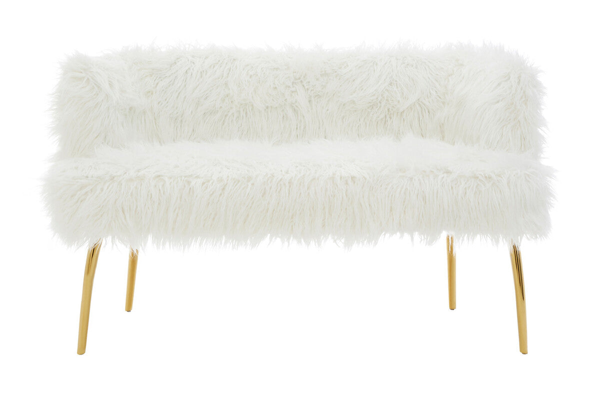 Fur Sofa With Gold Legs, Clarence
