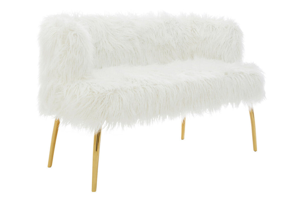 Fur Sofa With Gold Legs, Clarence