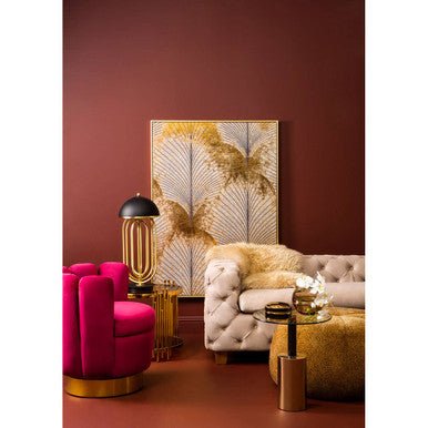3 Seat Beige Velvet Sofa, Ophelia