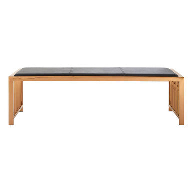 Novara Black Leather & Rose Gold Bench
