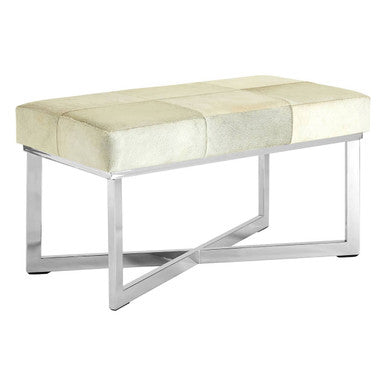 Kensington Townhouse Grey Hair On Leather Bench