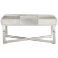 Kensington Townhouse Grey Hair On Leather Bench