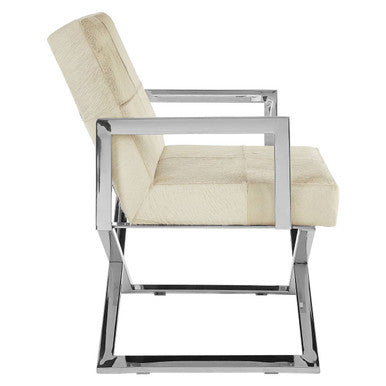 Kensington Townhouse Genuine Grey Leather Chair