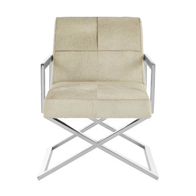Kensington Townhouse Genuine Grey Leather Chair