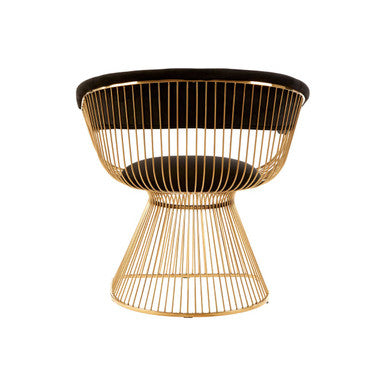 Vogue Black Velvet & Gold Chair